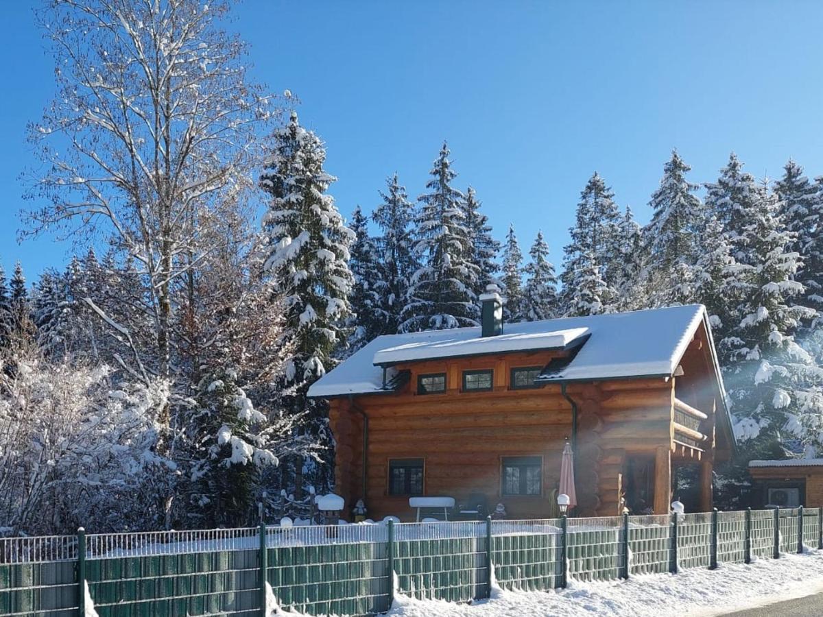 Ferienwohnungen Blockhaus - Zwergenhaeusl Grünau im Almtal エクステリア 写真